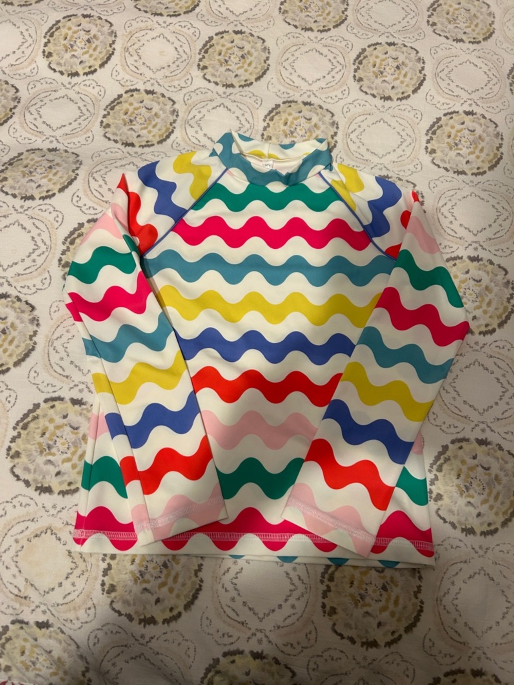 Mini Boden Surf top - Multicolor Wave Print